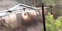 ruidoso nm new mexico floodwaters flooding home house swept away