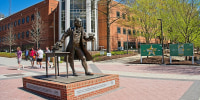 Statue of George Mason on campus of George Mason University