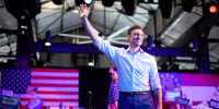Sen. Jon Ossoff, D-Ga., at a rally  in Savannah, Ga.,, on Saturday, July 12, 2025. 