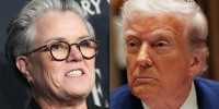 Rosie O'Donnell and President Donald Trump.