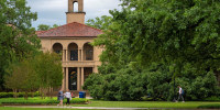 Students walk at Louisiana State University in Baton Rouge