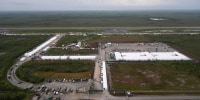 Work progresses on the detention facility dubbed "Alligator Alcatraz," in the Everglades on July 4, 2025, in Ochopee, Fla. 