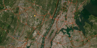 Image: A satellite map showing the epicenter, marked with a star, of the 3.0-magnitude earthquake that hit near Hasbrouck Heights, N.J., on Aug. 2, 2025. 