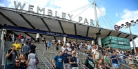 A general view of Oasis fans arriving at the Oasis Live '25 Tour at Wembley Stadium