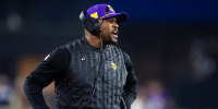 Minnesota Vikings defensive coordinator Brian Flores
