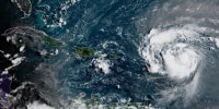 Tropical Storm Erin in the Atlantic on Aug. 15, 2025.