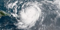 A satellite view of Hurricane Erin 