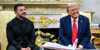 Image: Ukrainian President Volodymyr Zelensky and President Donald Trump