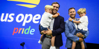USTA via AP Board of Directors Brian Vahaly with his family