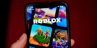 The Roblox app on a smartphone 