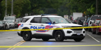 D.C. Police car behind police tape