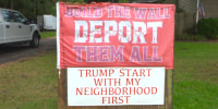 Douglas Detrich's "Build the Wall - Deport Them All" sign