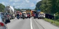 A bus crashed on the I-90 in Pembroke, located 30 miles east of Buffalo, N.Y., on Friday afternoon