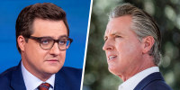Chris Hayes; California Gov. Gavin Newsom.