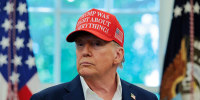 President Donald Trump speaks in the Oval Office on Aug. 22, 2025.