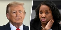 President Donald Trump and Federal Reserve Governor Lisa Cook.