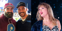 Jason and Travis Kelce; Taylor Swift