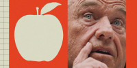 A paper cutout of an apple; Robert F. Kennedy Jr., at a hearing