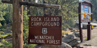 The entrance to Rock Island Campground.
