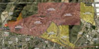 Evacuation orders issued by the California Department of Forestry and Fire Protection.