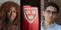 Harvard students Jacqueline Metzger and Karl Molden.