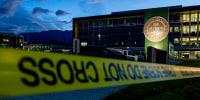Police tape at crime scece.