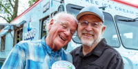 Ben Cohen, left, and Jerry Greenfield, co-founders of Ben & Jerry’s.