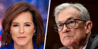 Side by side of Stephanie Ruhle and Jerome Powell.