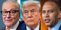 chuck schumer donald trump hakeen jeffries politics political politicians