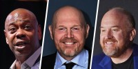 From left, Dave Chappelle, Bill Burr and Louis CK.