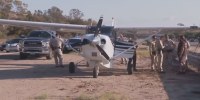 A small airplane made an emergency landing on the side of Interstate 15 in San Diego on Monday.