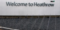 A car passes a BAA sign at an entrance to London's Heathrow Airport,  Wednesday, Feb. 25, 2009. Airports operator BAA, who own seven of Britain's major airports, announced that profits had been dented by falling passenger numbers as soaring fuel prices and the economic downturn rocked the aviation sector.(AP Photo/Kirsty Wigglesworth)