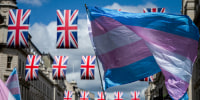 Transgender rights protest in London.