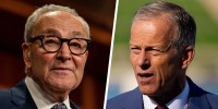 Senate Minority Leader Chuck Schumer and Senate Majority Leader John Thune