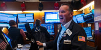 Traders on the floor of the NYSE