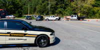 Law enforcement at AES entrance.