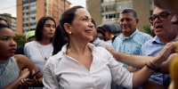 Banned Candidate Machado Holds Rally As US Reinstates Venezuela Sanctions