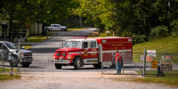 Fire truck at Accurate Energetic Systems.
