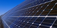 Close-up of solar panels