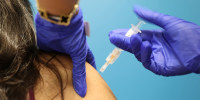 People getting COVID-19 vaccinations