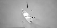 A video posted by Defense Secretary Pete Hegseth on X reportedly shows U.S. military forces conducting a strike on a vessel in the Caribbean Sea on Oct. 23, 2025. 