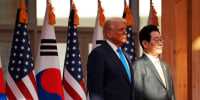 Image: U.S. President Trump Participates In Honor Presentation During Trip To South Korea