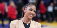 Oct 24, 2025; Los Angeles, California, USA; NBA on Prime analyst Candace Parker during the game between the Minnesota Timberwolves and the Los Angeles Lakers at Crypto.com Arena. Mandatory Credit: Kirby Lee-Imagn Images