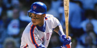 Darryl Strawberry bats for the New York Mets batting in 1988. 