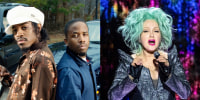 A split composite of Outkast and Cyndi Lauper