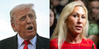 President Donald Trump; Rep. Marjorie Tayor-Greene, R-Ga.