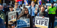 Anti-abortion demonstrators in Boston