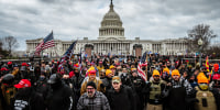 Pro-Trump protesters gather in front of the U.S. Capitol Building on Jan. 6, 2021. 