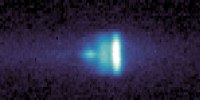 An ultraviolet image composite of the hydrogen atoms surrounding comet 3I/ATLAS, the third interstellar object ever detected by astronomers, as it passes through our solar system. This image was taken on Sept 28, 2025- just days before the comet’s closest approach to Mars - by an instrument on NASA's MAVEN spacecraft, which has been studying Mars from orbit since 2014.