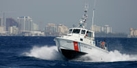 A U.S. Coast Guard boat participates in drill in 2007 off the shore of Miami.